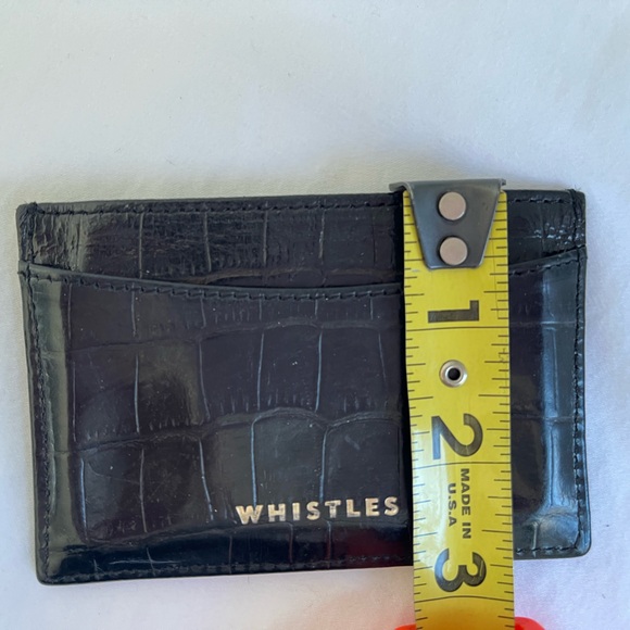 Whistles - Card Wallet - Black Croc - Card Case - ID & Credit Card Holder - Picture 7 of 7